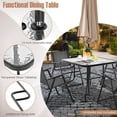thumbnail image 2 of Gymax Dining Set for 4 Folding Chairs & Dining Table Set w/ Umbrella Hole Patio, 2 of 5