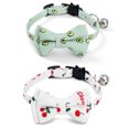 thumbnail image 1 of 2 Pack Breakaway Cat Collars with Bowtie, Safety Buckle Cat Collars with Bell, Summer Print Collars, 1 of 5