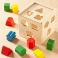 thumbnail image 3 of Melissa & Doug Cube de tri de forme - Jouet en bois classique avec 12 formes, 3 of 5