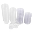 thumbnail image 1 of 1-4oz Portion Cups With Lids, Small Plastic Containers with Lids, Airtight and Stackable Souffle Cups, Jello Shot Cups, Sauce Cups, Condiment Cups for Lunch, Party, Trips, 1 of 2