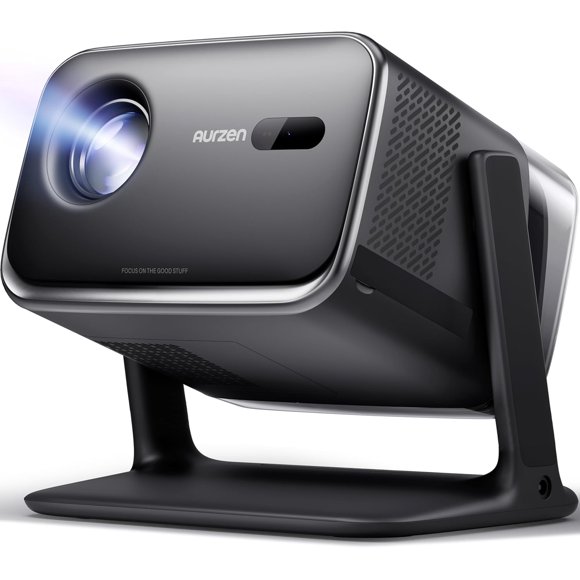 Aurzen Boom mini Google TV 4K Supported Smart Projector with WiFi and Bluetooth, Black - Refurbished Excellent