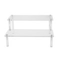 thumbnail image 2 of Abbracc Clear Acrylic Display Stand Riser Shelf Large Holder Storage Rack for Decoration 2 Tiers Widh 30x20cm, 2 of 8