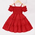 thumbnail image 4 of Birdeem Robe à Manches Courtes Col Rond Filles Été Nouvelle Sans Manches Volants Dentelle Broderie Maille Princesse Jupe Nœud, 4 of 12