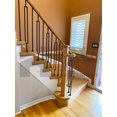 thumbnail image 2 of Home Stairway 44 Po x 0.5 Po Satin Noir Moderne Simple Mince Rectangle Fer Forgé Creux Balustre, 10 Pcs, 2 of 5