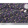 thumbnail image 2 of Soimoi Modal Satin Fabric Flower Watercolor Printed Fabric 1 Yard 42 Inch Wide, 2 of 3