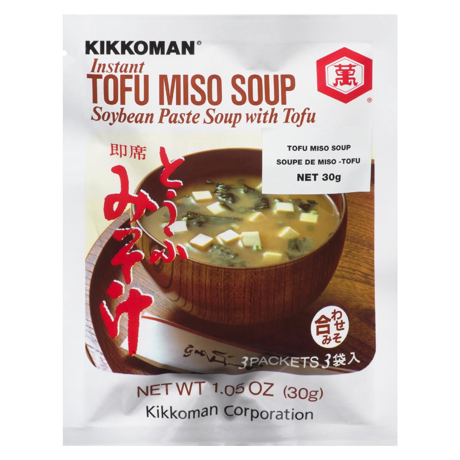 Kikkoman Soupe Instantanée de miso au tofu Pâte de Soya