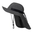 thumbnail image 2 of DYNWAVECA Chapeau de Pêche Chapeau de Soleil avec Rabat de Cou Soleil Protection Visière Chapeau de Randonnée Chapeau à Large Bord pour la Chasse Équitation Sac à Dos Sport Adultes Vert Profond, 2 of 10