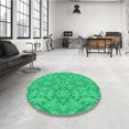 thumbnail image 4 of Ahgly Tapis Rectangulaire Lavable en Machine Intérieur Vert Printemps Transitionnel, 4 Pieds x 6 Pieds, 4 of 7