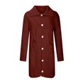 thumbnail image 4 of Sweater Cardigan for Women Solid Color Cardigan Coat Hooded Open Front Cardigan Cable Knit Sweaters Chunky Sweater Coats Women Sweaters Clearance Cheap, 4 of 6