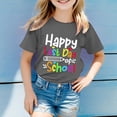 thumbnail image 2 of PMVFHDE T-Shirts Mignons pour Fille T-Shirt à Col Rond Imprimé à Manches Courtes pour Garçons et Filles Gris, 6-7 Ans, 2 of 4