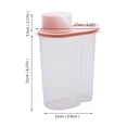 thumbnail image 3 of Oleegame 2 Pcs Rangement de Produits 2,5 L Cuisine Réservoir de Stockage Multigrains Nourriture Produits Secs Boîte de Rangement Plastique Réservoir Scellé Vert, 3 of 9
