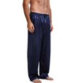 thumbnail image 1 of Men’s Pajama Pants Long Solid Color Loose Drawing Straps Nightwear Trousers, 1 of 8