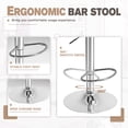 thumbnail image 3 of Homall Tabourets de Bar Ensemble de 2 en Cuir PU Moderne à Hauteur Réglable Pivotants, Tabourets de Comptoir de Cuisine Hydrauliques pour Îlot Carré avec Dossier, Rouge Vin, 3 of 7