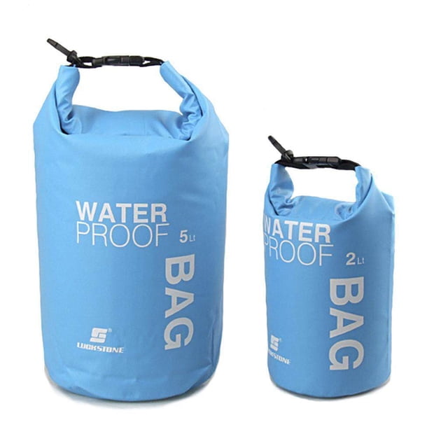 Sac Étanche Étanche Pochette Kayak Camping Rafting Flottant Rafting Natation Articles 2 L Bleu