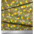 thumbnail image 2 of Soimoi Rayon Fabric Leaves,Floral & Lemon Vegetable Print Fabric by Yard 56 Inch Wide, 2 of 3