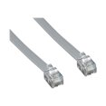 thumbnail image 1 of Monoprice - Phone cable - RJ-12 (6 pin) (M) to RJ-12 (6 pin) (M) - 14 ft - flat - silver satin, 1 of 2