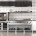 thumbnail image 4 of EDTara 72"x12" Stainless Steel Wall Shelf with Adjustable Backsplash & Brackets, 4 of 6