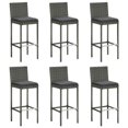 thumbnail image 5 of vidaXL 7 Piece Garden Bar Set with Cushions Grey, 5 of 5