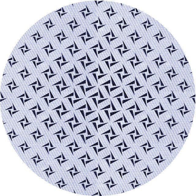 Ahgly Company Machine Washable Indoor Round Transitional Lavender Blue Area Rugs, 7' Round