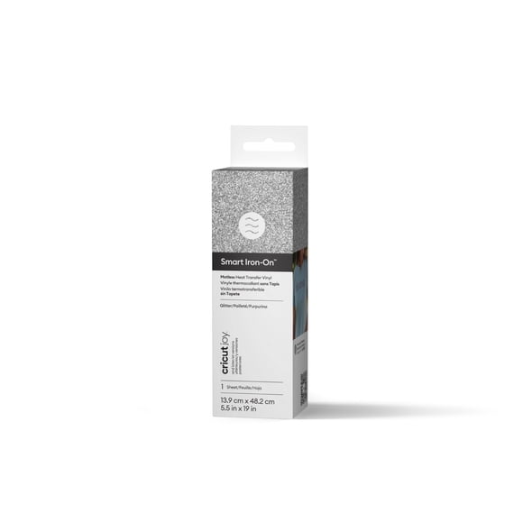 Cricut Joy™ Smart Iron On™ Glitter Matless Heat Transfer Vinyl, Silver
