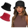 thumbnail image 1 of ORUYROP Bucket Hat for Women Men, Reversible Cotton Summer Sun Beach Fishing Cap Solid Color Style, 1 of 5