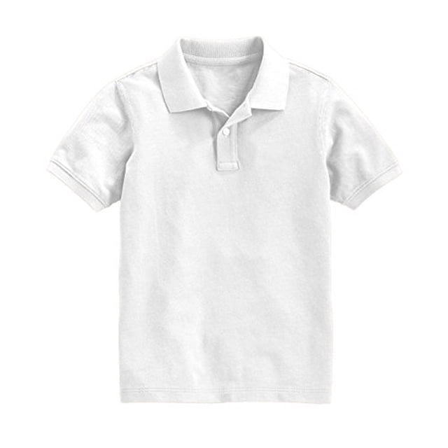 Peach Couture Polo Piqué Classique à Manches Courtes pour Garçons, Âges 5-14 Ans