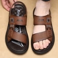 thumbnail image 3 of Mens Walking Sandals with Back Strap Arch Support Comfortable Plantar Fasciitis Sport Slides Beach Slippers, 3 of 8