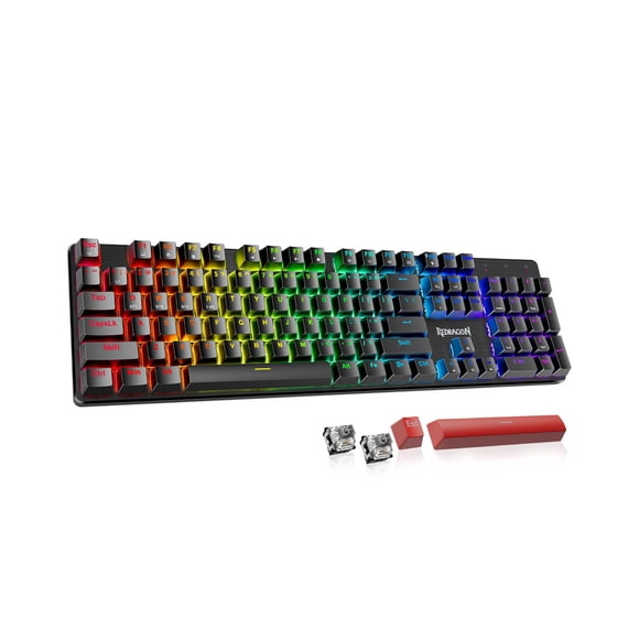 Redragon K671KS Wireless Mechanical Gaming Keyboard, Tri Mode BT/2.4G/USB-C Hot Swappable Custom Keyboard, RGB Backlit Computer Gaming Keyboards, PBT
