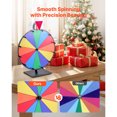 thumbnail image 3 of KFFKFF 12 in Spinning Prize Wheel, 12 Slots Spinning Wheel with Stand, Tabletop Win Fortune Roulette with a Dry Erase and 2 Markers, 6 Colors, Easy Assembly, 3 of 9