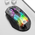 thumbnail image 2 of Rbaofujie Gaming Mouse Wired Connection Wireless Connection Bluetooth Connection The Third Mock Examination Full Transparent RGB Cool Light Effect 5-gear DPI Adjustment Game Mouse Rechargeable Mouse, 2 of 6