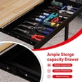 thumbnail image 3 of 60 In Adjustable Workbench with Power Outlet Drawer and Pegboard 2000 lbs Heavy Duty Garage Work Table with Adjustable Height and Hooks, 3 of 9