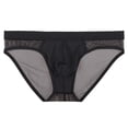 thumbnail image 1 of Ketyyh-chn99 Men's Underwear Boxer Briefs 2024 Breathable Short Leg Trunks Underpants Mens Low Rise Briefs Ice Thread Underpants Fashion Ride Up Underwear Pant Black,M, 1 of 4