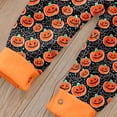 thumbnail image 3 of Ensemble Chaud Imprimé pour Bébé, Tenue d'Intérieur pour Parent, Pyjama Deux Pièces, Halloween, 3 of 5