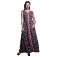 thumbnail image 1 of Bimba Floral Printed Front Slit Sleeveless Summer Spring Women Maxi PartyDress-X-Large, 1 of 1