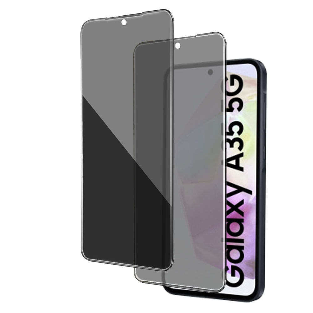Zonyee 2 Pack Privacy Screen Protector for Samsung Galaxy A35 5G 6.6 inch, Anti-Spy Tempered Glass, Bubble-Free, Easy Install