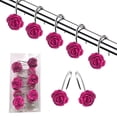 thumbnail image 2 of Crochets de Rideau de Douche, Crochets de Rideau de Douche Rose Crochets de Rideau Anneaux de Suspension de Rideau de Douche Accessoires Quincaillerie Crochets Décoratifs, 2 of 6