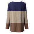 thumbnail image 5 of IROINID Deals Ladies Long Sleeve T Shirts Lounge Socket Geometry Printed Round-Neck Tops,Dark Blue, 5 of 5