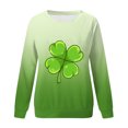 thumbnail image 4 of QIPOPIQ Chandails à Manches Longues pour Femmes T-Shirts de la Saint-Patrick Chandail Shamrock T-Shirt Vert Hauts T-Shirts de la Saint-Patrick Tuniques à Col Rond pour Dames T-Shirts de Fête T-Shirts Graphiques Aubaines, 4 of 4