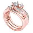 thumbnail image 2 of EGNMCR Rings Rose Gold Diamond Natural White Romantic Wedding Jewelry Ring ring, 2 of 2