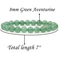 thumbnail image 2 of Natural A Grade Green Aventurine Gemstone 8mm Round Beads Stretch Bracelet 7 Inch Unisex, 2 of 5