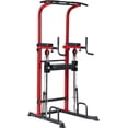 thumbnail image 1 of Soges Pull Up Bar 10 Adjustable Height Power Tower Dip Station for Enhanced Fitness, Multi-Functional Power Rack Workout Machine for Home Gym Strength Training Fitness Exercise Equipment,Red, 1 of 8