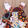 thumbnail image 4 of CNKOO Robe Sans Manches pour Bébé Fille Imprimé Bohème Robe d'Été Vêtements Verts 2-3 Ans, 4 of 4