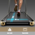 thumbnail image 4 of SuperFit Tapis Roulant Pliant 2 en 1 2,25 Hp avec Haut-Parleur Télécommande Application Jaune, 4 of 10