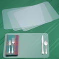 thumbnail image 2 of TIELUTT 8PC Double Fully Transparent Placemat Dining Room Table Set for 4 round Plate Mat Set 4 round Place Mats for Kitchen Table round Dining Table Set for 4 under 300 Place Mates for Tables Hot, 2 of 5