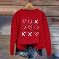 thumbnail image 4 of Penkiiy Chandail en Molleton Imprimé Col Rond pour Femmes Saint-Valentin Manches Longues Chandail en Molleton à Capuche S Rouge, 4 of 7