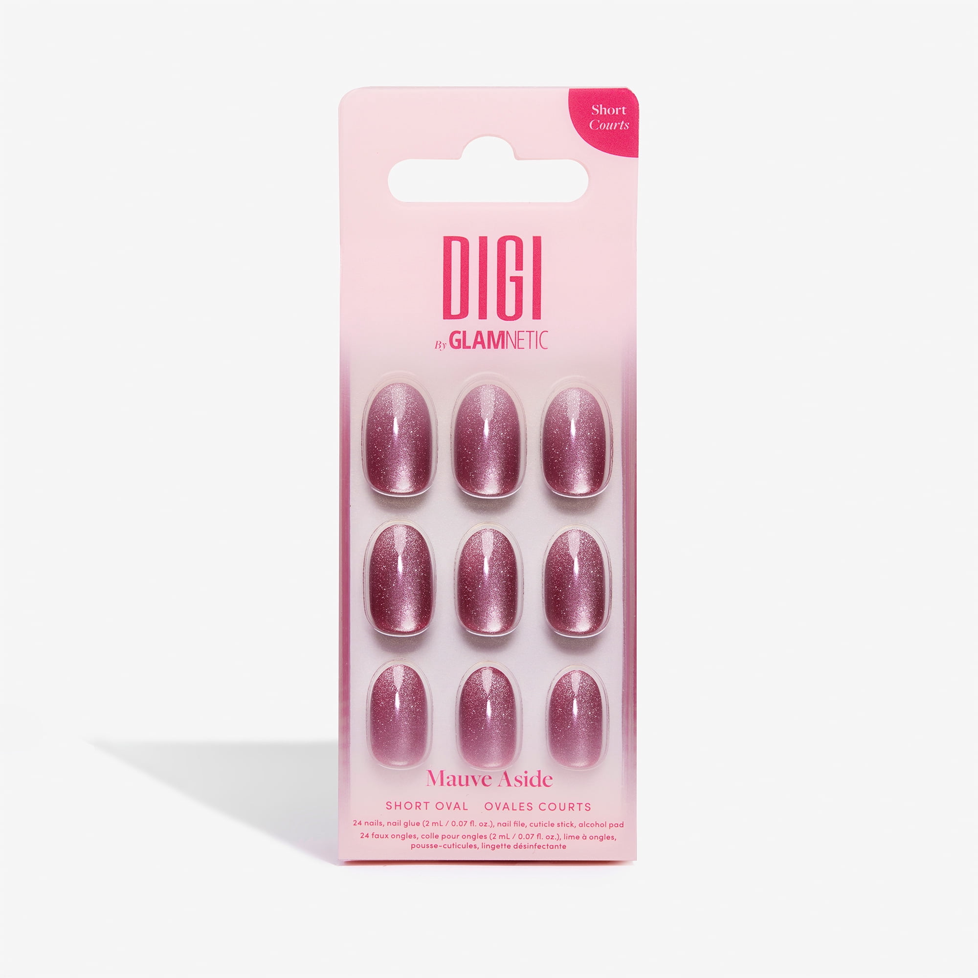 Faux ongles à coller Mauve Aside Digi by Glamnetic