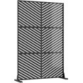 thumbnail image 1 of YUSAZENS 47x72 Inch Galvanized Steel Garden Screen Panel Diagonal Pattern Metal Privacy Fence for Outdoor Yard Patio Landscape Decoration, 1 of 8