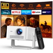 Magcubic 8K Support 1080P Native Android 14 Smart Projector with Auto Focus, 1100 ANSI, WiFi 6, 12W HiFi Stereo, HDR10+, 1.0:1 Throw Ratio for Home Theater & Gaming HY450Max