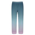 thumbnail image 4 of cllios Mens Long Sleeve Pajamas Sets Gradient Print Loungewear Ultra Soft Button Down Sleepwear 2 Pcs Pj Set with Pockets, 4 of 6