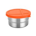 thumbnail image 2 of Boîte à Collations en Acier Inoxydable avec Couvercle en Silicone - Contenant de Rangement Alimentaire Hermétique Scellé Portable à Compartiments Divisés pour Collations Assaisonnements, Orange, JKODE, 2 of 8
